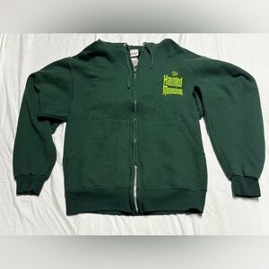 Disney Parks Haunted Mansion Green Zip Up Hoodie and Tee Size S